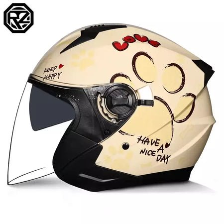 2025 mais recente capacete da motocicleta de alta qualidade metade cobrindo lente dupla cascos para motos masculino feminino casal capacetes de moto