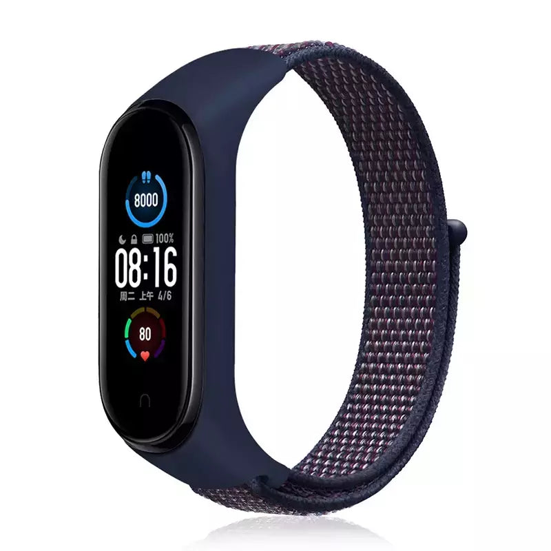Correia de nylon para Xiaomi Mi Band, pulseira esportiva confortável, pulseira para Mi Band 7, 6, 5, 4, 3