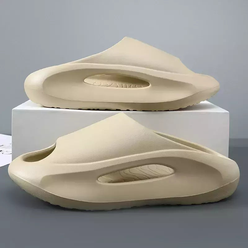 Chinelos antiderrapantes de fundo grosso masculinos, sandálias de praia, sapatos confortáveis para casais, moda esportiva, ao ar livre, EVA 36-45