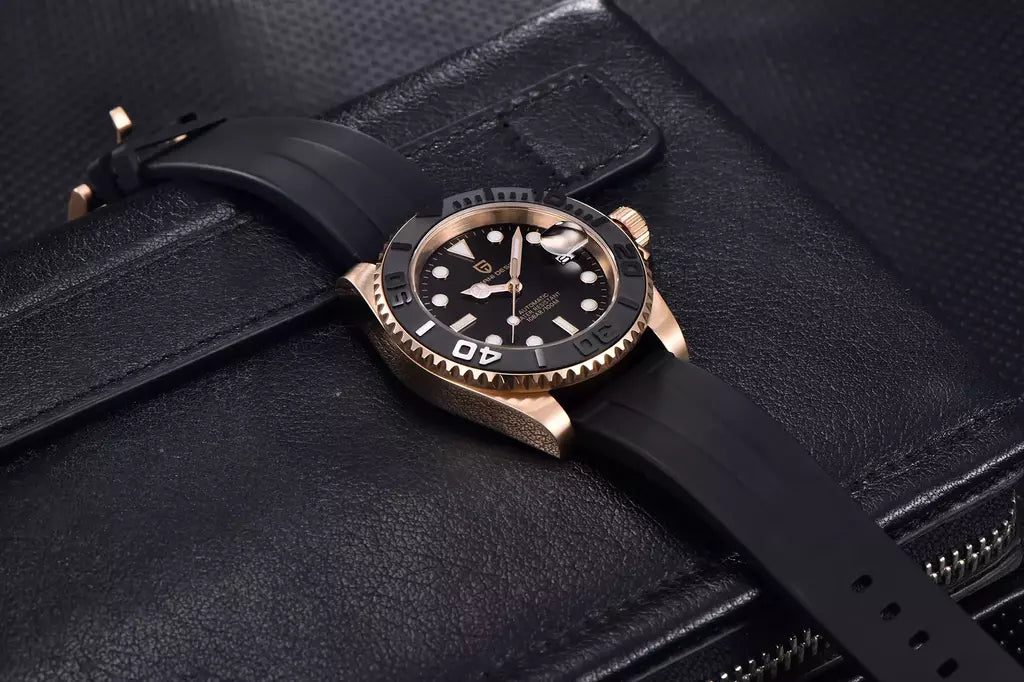 Pagani design esportes masculino relógio de pulso mecânico safira luxo relógio automático para homem aço inoxidável à prova dwaterproof água