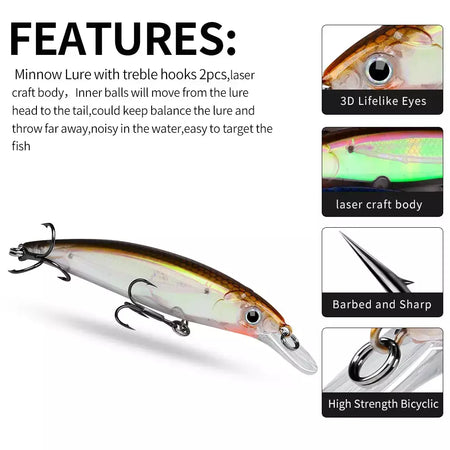1pc 7g/9cm 14g/11cm 40g/16cm minnow isca de pesca nosiy no corpo isca dura crankbait isca carpa artificial corrico isca enfrentar