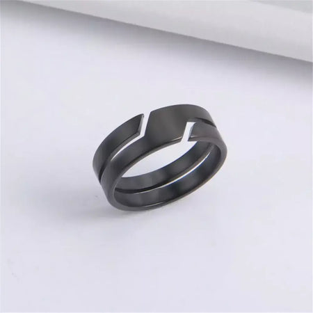 Skyrim anel de aço inoxidável para homens mulheres preto minimalista casual anéis de dedo 2025 casal jóias presente de casamento para amante