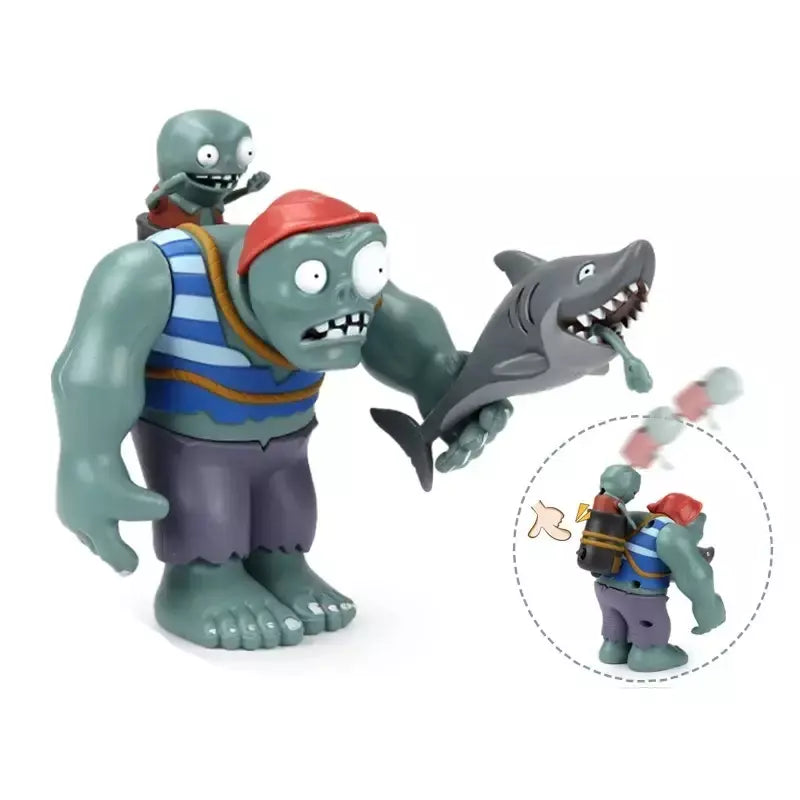 Plantas vs zumbis figura de ação gargantuar dr. zumbi conehead balde de futebol yeti figuras presentes de aniversário crianças brinquedo para meninos