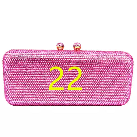 Rhinestone Clutch Bag para Mulheres, Evening Bag, Dinner Bag, Diamante, Pedra, Cristal, Festa de Casamento, Presente de Natal, Luxo mais recente