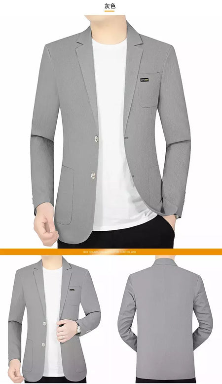 Blazers de negócios finos e respiráveis masculinos, casacos casuais, jaquetas de secagem rápida masculinas, alta qualidade, 4XL, verão, novo