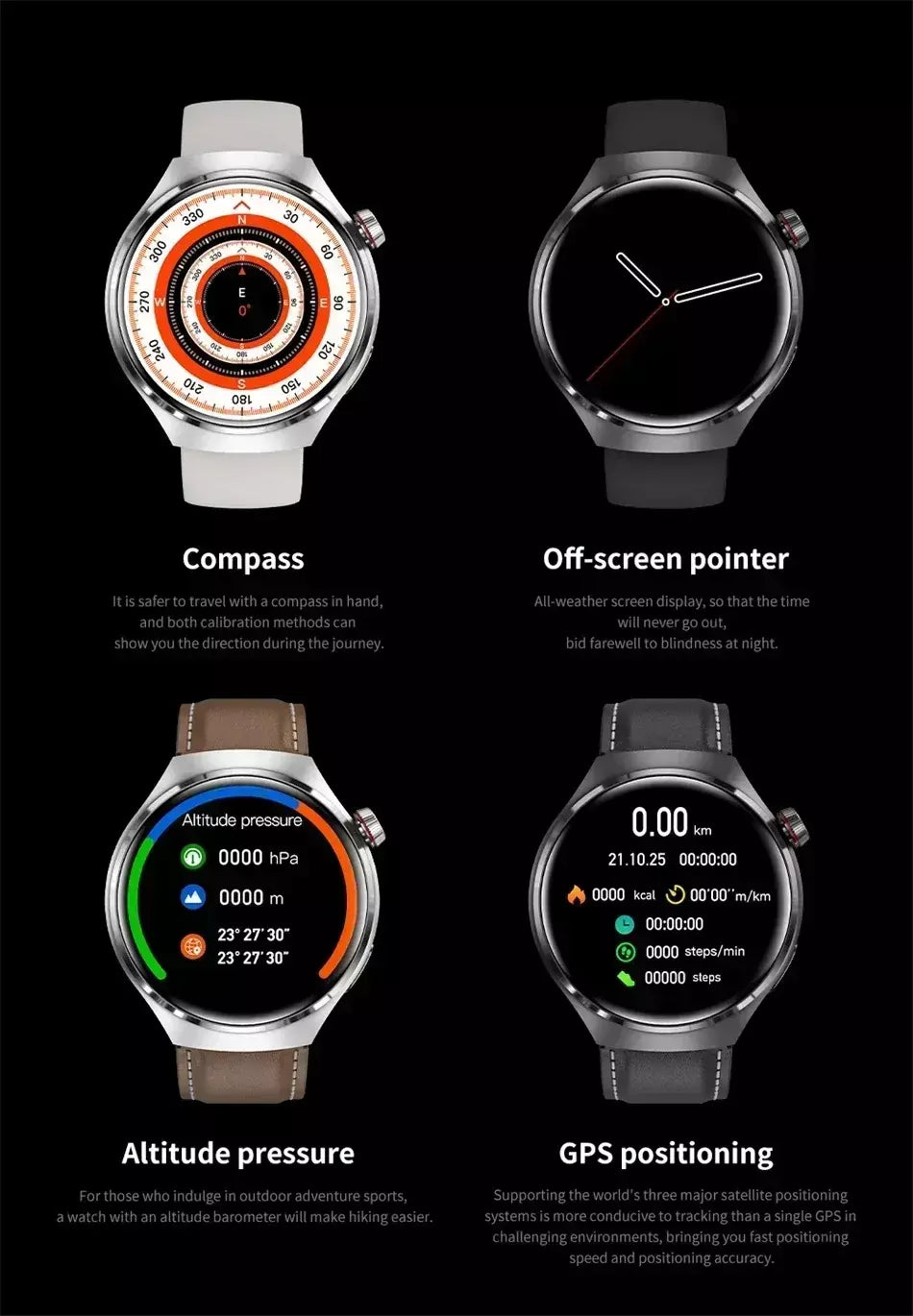 Xiaomi para pro relógio inteligente masculino 4 pro amoled tela hd bluetooth chamada gps nfc freqüência cardíaca açúcar no sangue smartwatch 2024 novo