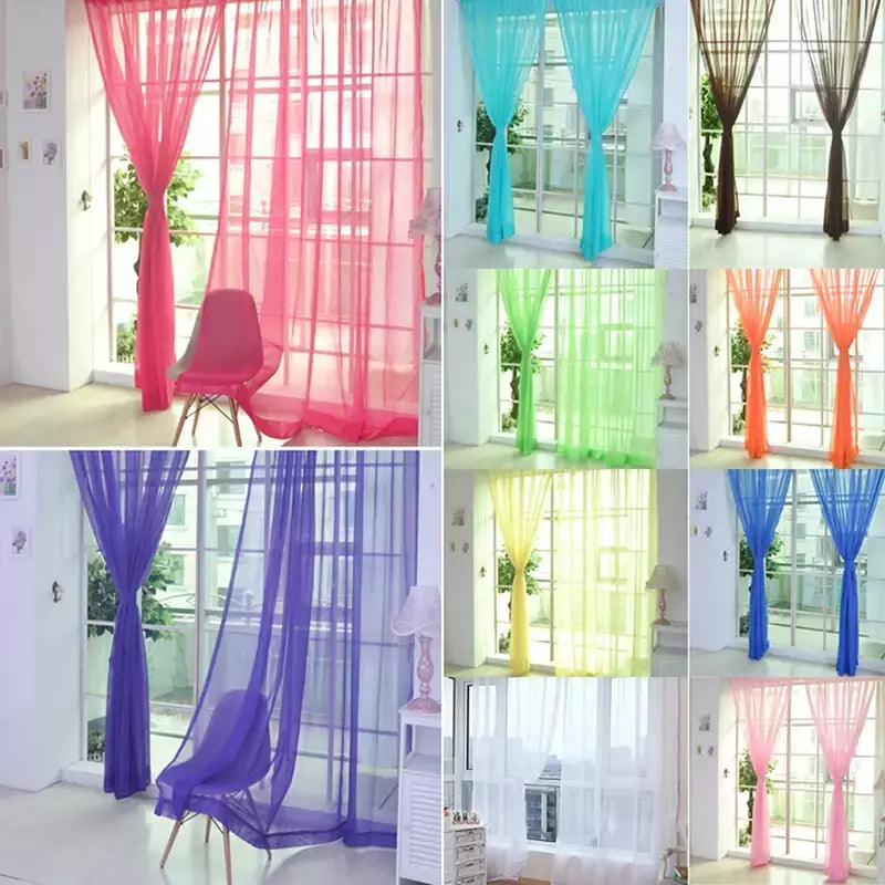 Romântico Quarto Gaze Cortina, Sala, Home Decor, Janela Sheer, Voile Cortinas, Janelas Tulle, Cortinas de porta
