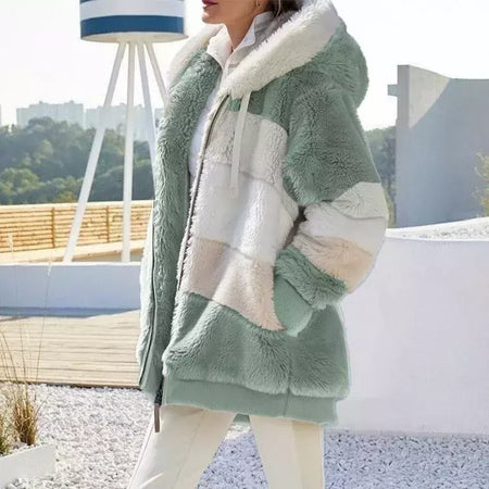 Casaco de capuz extragrande feminino com bolsos macios, streetwear quente, casaco solto, Lady Outerwear, outono, inverno, novo, 2023