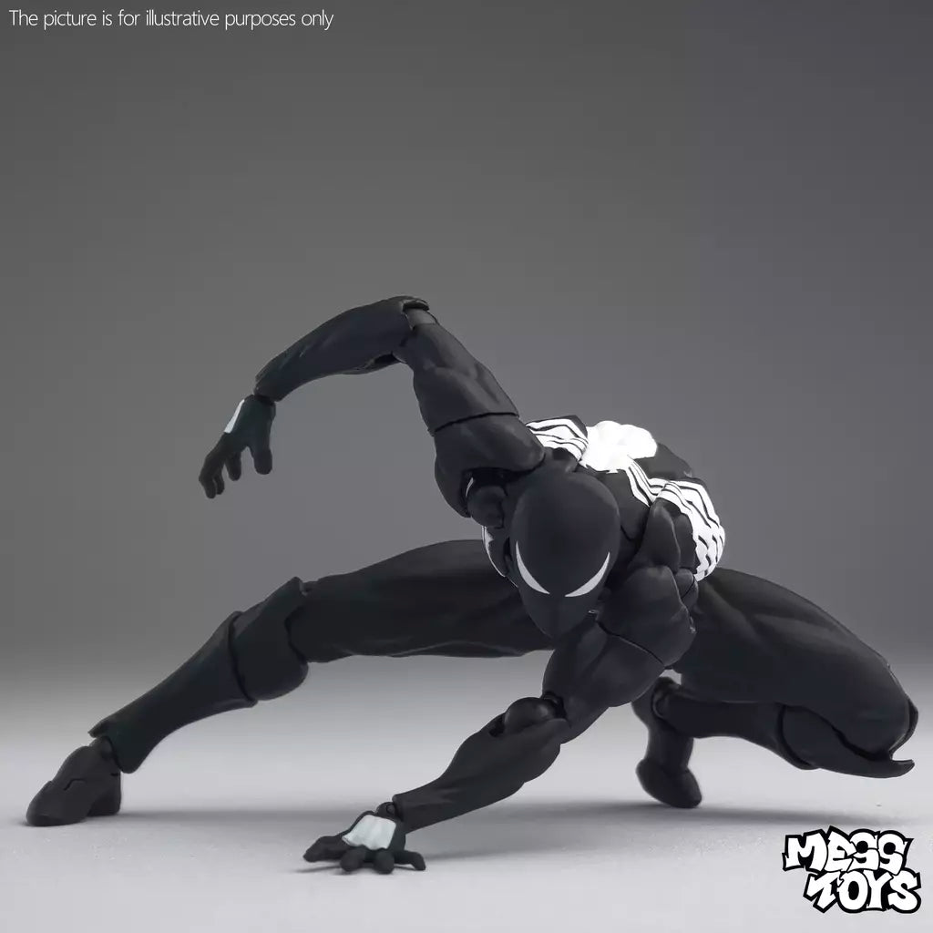 Novo messtooys spiderman figura ct brinquedos preto vermelho homem aranha estatueta bagunça brinquedos anime figura de ação estátua modelo presentes brinquedos do miúdo