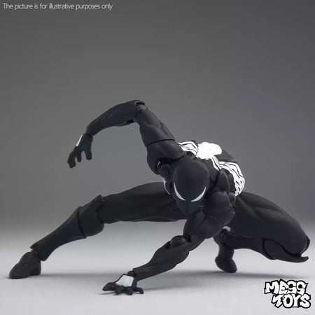 Novo messtooys spiderman figura ct brinquedos preto vermelho homem aranha estatueta bagunça brinquedos anime figura de ação estátua modelo presentes brinquedos do miúdo
