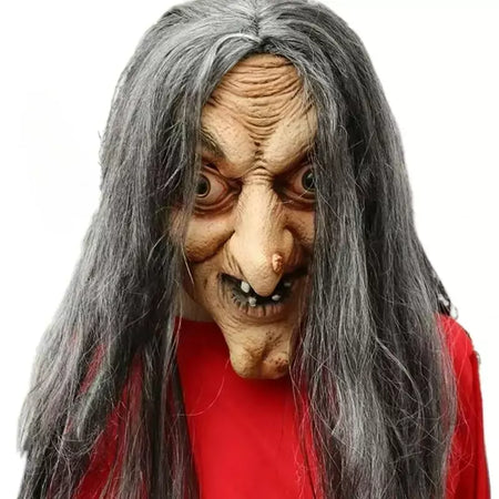 Halloween sobrancelha branca velho demônio máscara de terror casa fantasma sala de fuga mutante vampiro fone de ouvido rosto cheio vestir-se prop
