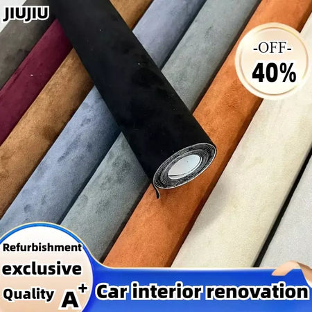 200x150cm atualização tamanho grande camurça couro quatro lados elástico auto-adesivo couro para interior do carro caixa de jóias adesivo de couro