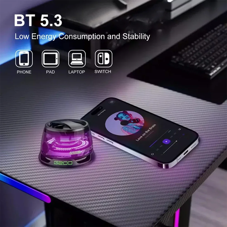 Portátil mini viagem estéreo ao ar livre magnético bluetooth alto-falante rgb iluminação alto-falante magnético bt5.3 suporte do telefone para ios