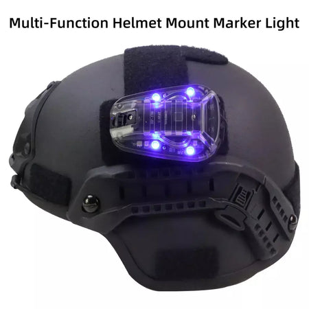 BOOIU-LED Luz de sinal do capacete tático, lanterna para esporte ao ar livre, estroboscópio IR, luz de sinal para sobrevivência, IFF