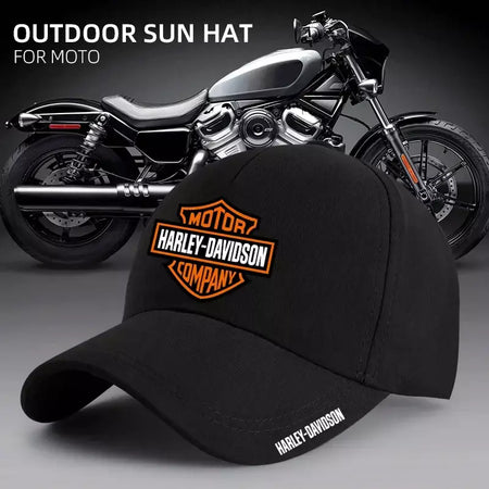 Carro 3d chapéu língua de pato para harley davidson sportster crachá boné moto boné de beisebol ajustável casual caminhão hip hop chapéu