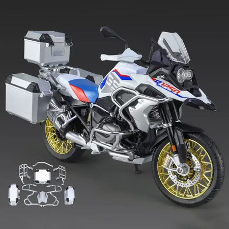 1/9 r1250 gs adv liga de corrida motocicleta diecasts rua esportes motocicleta modelo simulação com luz coleção crianças brinquedos presente