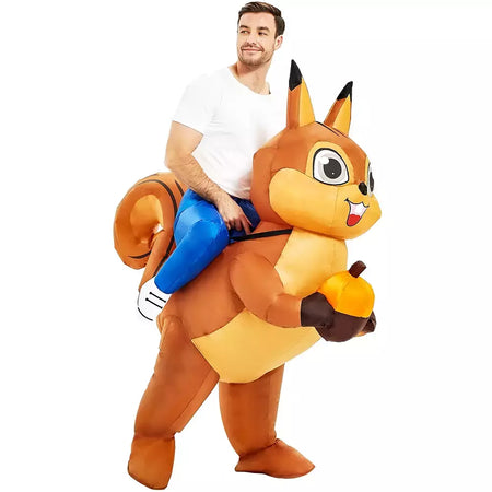 Adulto galo inflável traje engraçado unicórnio elk animais terno inflável halloween carnaval meio corpo explodir terno para cosplay