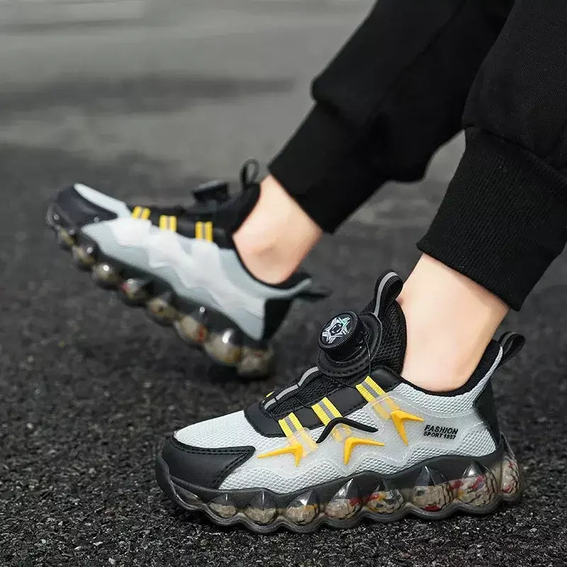 Crianças sapatos esportivos meninos moda correndo lazer malha confortável ao ar livre crianças sapatos casuais tênis leves tênis