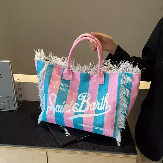Sacola de carta de grande capacidade feminina, bolsa de ombro casual, carta simples, estilo novo, 2020