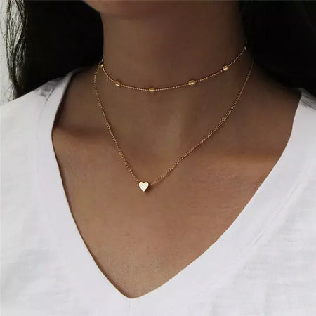 Vintage redondo charme em camadas colar jóias femininas acessórios em camadas para meninas roupas presentes estéticos moda pingente 2024