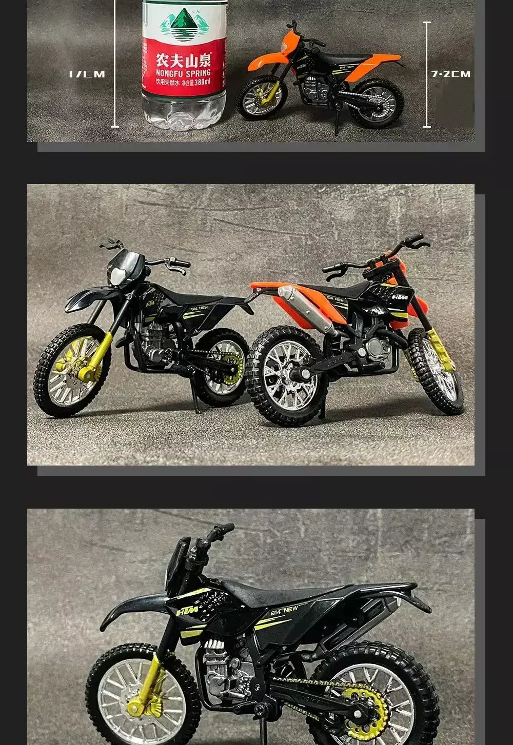 450 SX-F liga modelo de motocicleta 1:18 diecasts portátil corrida dedo motobike simulação coleção brinquedos para crianças