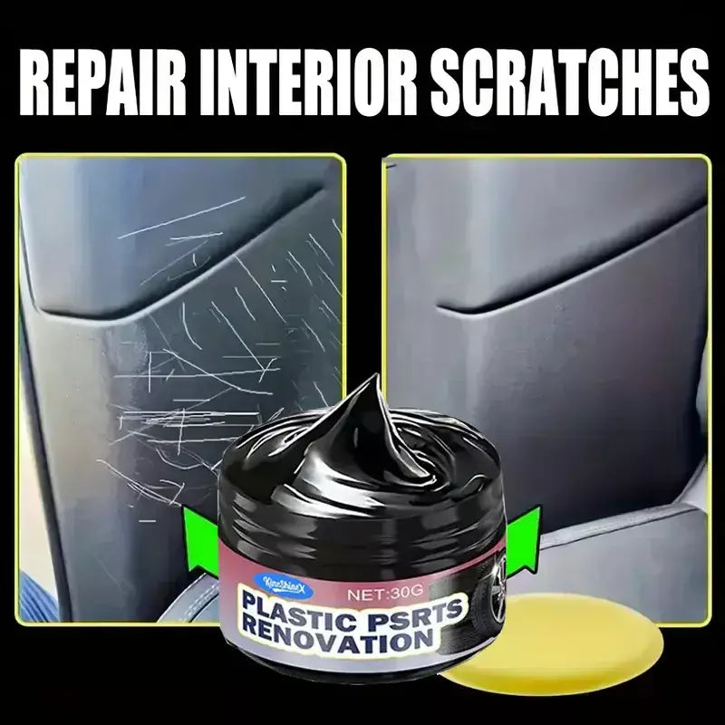 Cera para reparo de arranhões interiores do carro - revestimento de renovação interior de plástico, kit de remoção de arranhões para reparo de painel e painel do carro