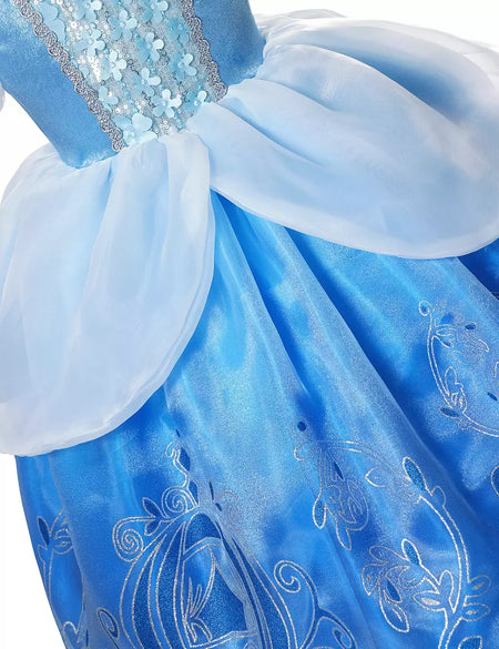 Crianças cosplay traje menina verão pageant lantejoulas fantasia crianças cinderela carnaval roupas princesa vestido de aniversário 3-10 ano