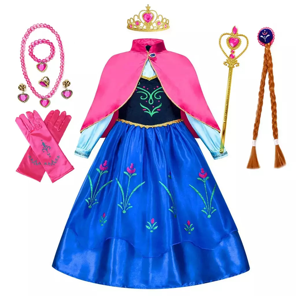 Elsa anna vestidos de princesa meninas malha lantejoulas vestido crianças cosplay neve rainha trajes halloween carnaval festa aniversário vestidos