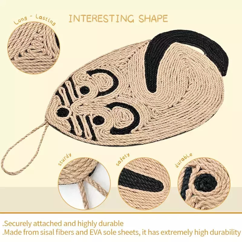 Gato scratcher sisal esteira placa raspador de gato para afiar unhas gatos árvore ratos forma gato arranhando produtos para animais de estimação brinquedos do gato