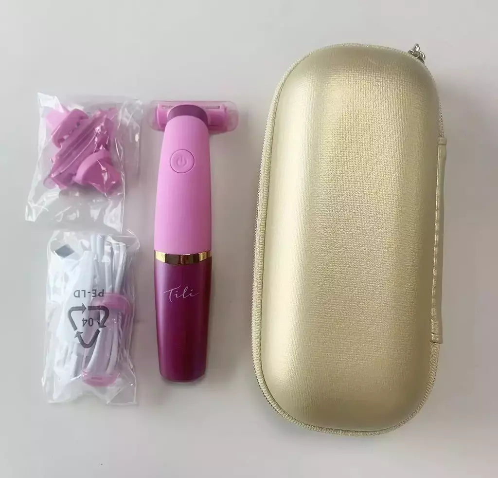 Portátil USB recarregável indolor feminino barbeador, perna e axila cabelo, aparador de barbear elétrico para mulheres, senhoras