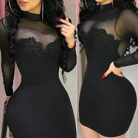 Mulheres elegante mini vestido de chiffon sexy transparente sem alças festa bandagem bodycon mini vestidos femininos preto roupas