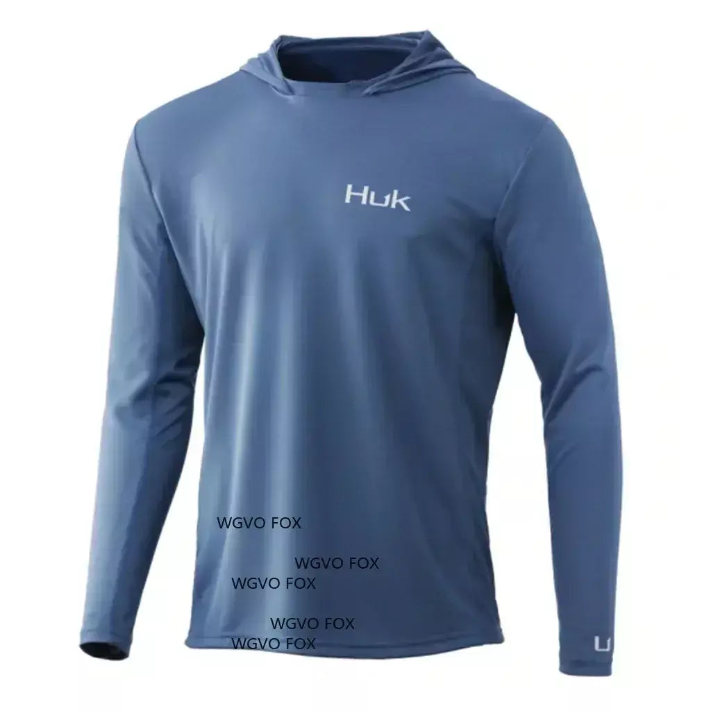 Verão esporte engrenagem pesca manga longa roupas com capuz camisa de pesca camisas de pesca proteção uv respirável camisas de secagem rápida
