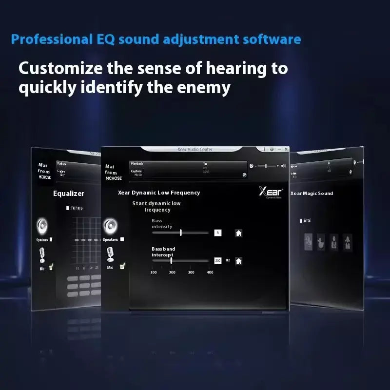 Original mchoose v9 pro personalizado gaming fone de ouvido tri-mode esports fones de ouvido hi-res música ativo redução de ruído fones de ouvido pc