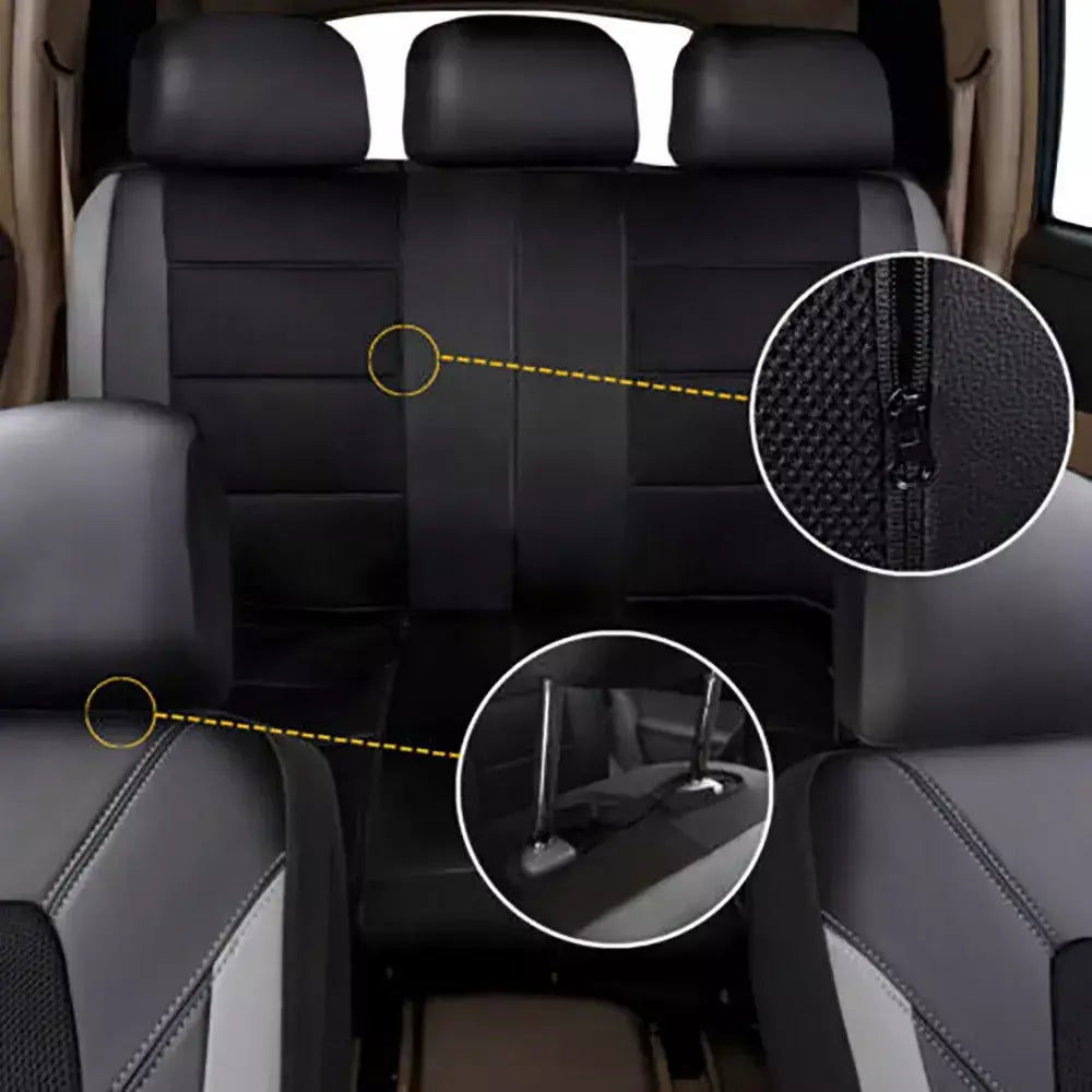 9 peças/set capa de assento de carro couro respirável tecido universal couro do plutônio almofada do assento dianteiro e traseiro assento completo proteger