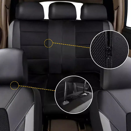 9 peças/set capa de assento de carro couro respirável tecido universal couro do plutônio almofada do assento dianteiro e traseiro assento completo proteger
