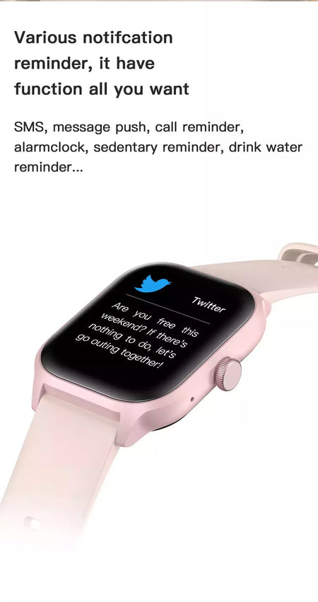 LEMFO LT10 Smartwatch para homens e mulheres Touch Dial Chamada Música Smartwatch Android iOS Rastreador de Fitness Relógios Esportivos 2024
