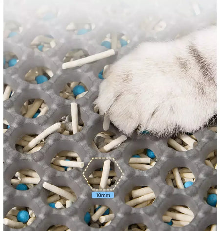 Tapete de areia para gatos, 60cm x 90cm, à prova d'água, camada dupla, caixa de areia para animais de estimação, tapete antiderrapante, areia, lavável, limpo para animais de estimação