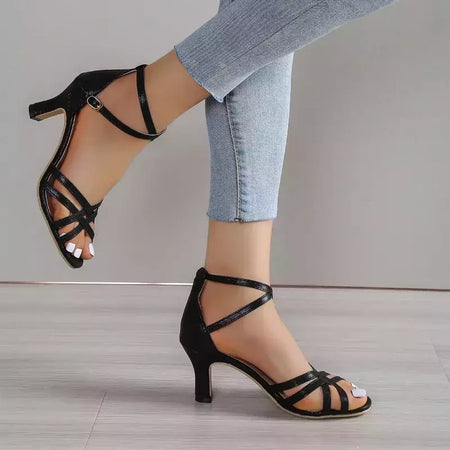 Sandálias boca de peixe Open Toe para mulheres, design de alta qualidade, salto alto feminino, elegante, novo, verão, 2022