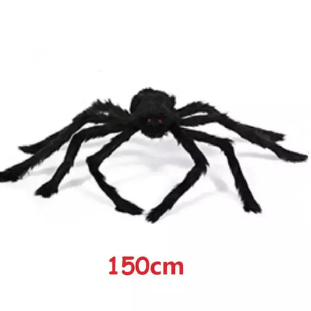 Halloween preto assustador aranha gigante enorme teia de aranha decoração de halloween para casa barra casa assombrada adereços férias decoração ao ar livre