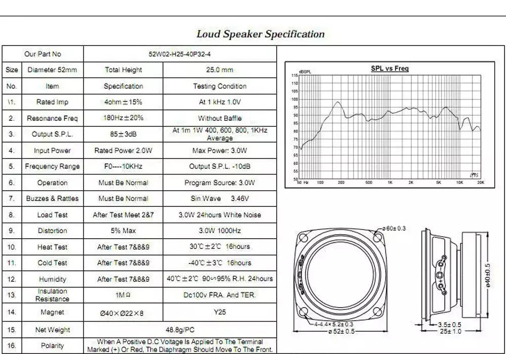 2 unidades/lotes 2 Polegada 4 ohm 3w alto-falantes de gama completa portátil 52mm alto-falante de áudio subwoofer diy alta fidelidade estéreo sqaure alto-falante bluetooth