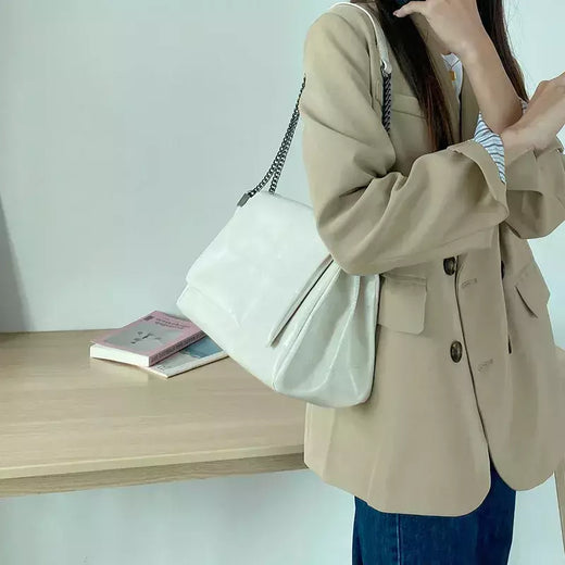 Bolsa feminina de grande capacidade para pendulares, sacola de corrente elegante e de alta qualidade, axilas de ombro único, nova, primavera e verão 2024