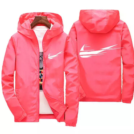 Jaqueta impermeável com capuz masculino, blusão, outwear masculino, streetwear casual, roupas da moda, primavera, outono, 2024