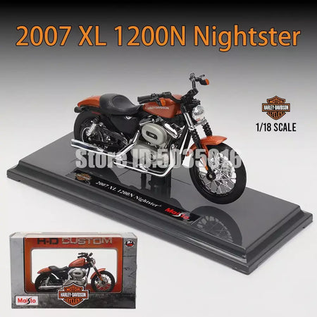Maisto 1:18 Harley-Davidson Motocicleta 2022 Road King 2022 Fat Bob 114 Liga Modelo de Motocicleta Coleção de Carros de Brinquedo