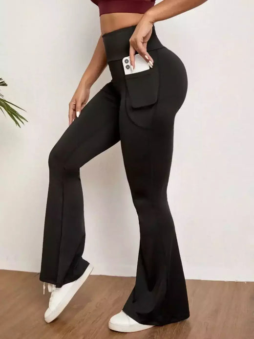 Calça de Yoga de Cintura Alta Feminina, Levantadora de Quadril, Queimada, Esportiva, Ao Ar Livre, Esfregando, Correndo, Apertada, Perna Larga, Novo, 2022