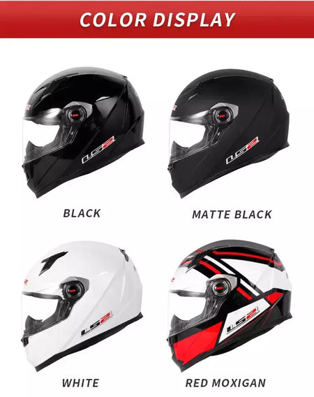 Ls2 rosto cheio capacete da motocicleta das mulheres dos homens capacete de motocross de alta resistência abs escudo 3c aprovado acessórios da motocicleta ff358