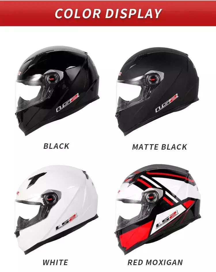 Ls2 rosto cheio capacete da motocicleta das mulheres dos homens capacete de motocross de alta resistência abs escudo 3c aprovado acessórios da motocicleta ff358