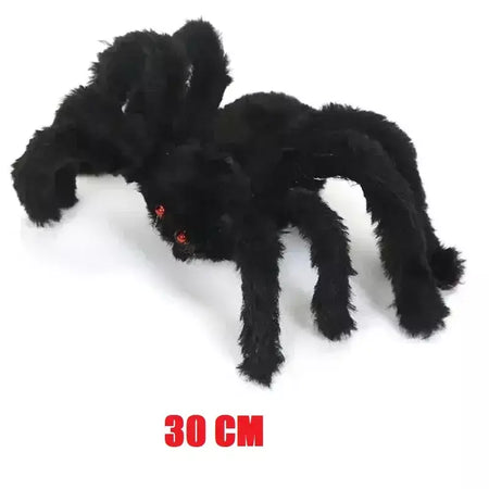 Halloween grande aranha de pelúcia horror decoração de halloween festa prop ao ar livre aranha gigante decoração 30-200cm câmara brincadeira aranha preta