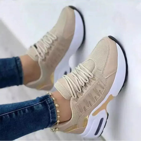 Sapatos de malha para mulheres tênis respirável corrida esportes tênis caminhadas treinamento ao ar livre sapatos esportivos femininos sola macia