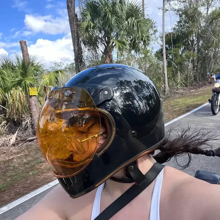 Capacete de motocicleta bolha escudo viseira anti-nevoeiro proteção uv lente hd para capacete retro rosto aberto meio capacete bolha óculos lente