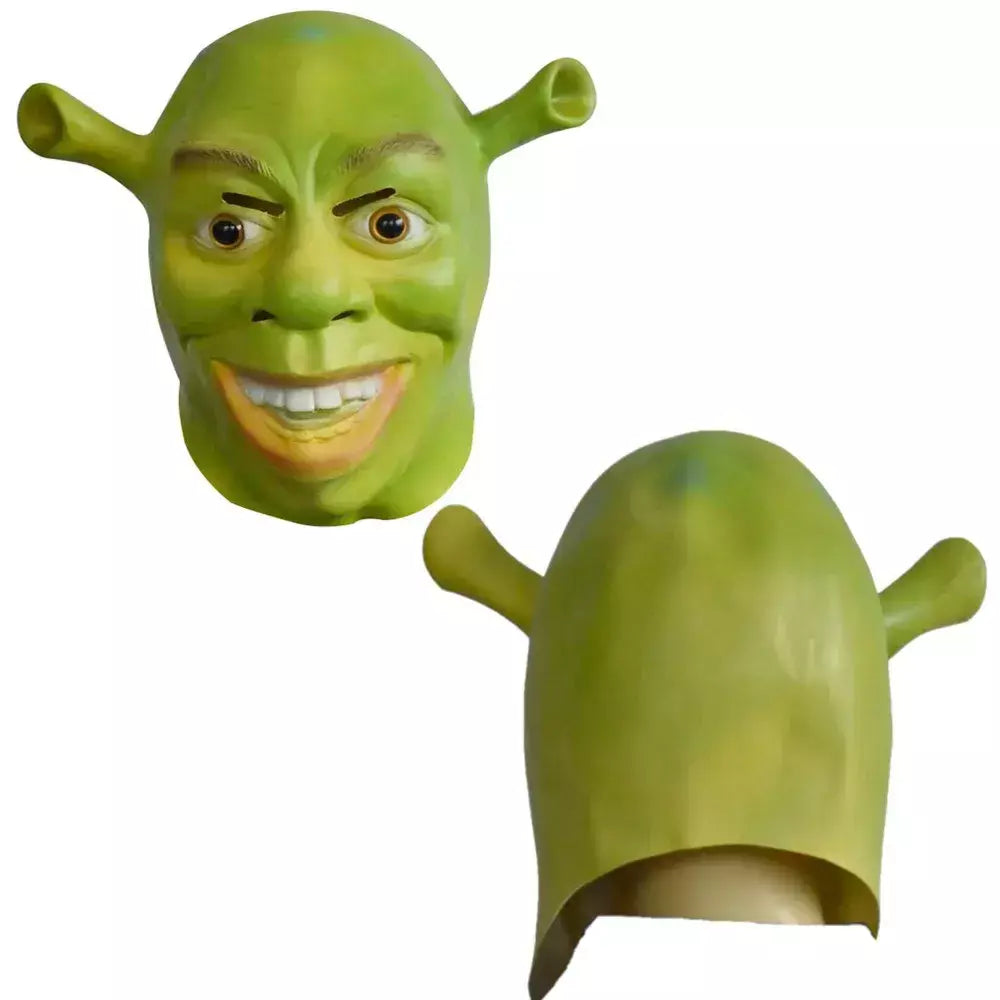 Filme monstro shrek cosplay trajes máscara shrek topo colete calças para homens desempenho role play halloween carnaval festa roupas
